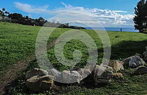 Path Near the Cliffs of the Palos Verdes Peninsula Overlooking the Pacific Ocean, Los Angeles County, California