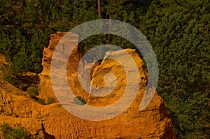 The path of the ochre near Roussillon,France