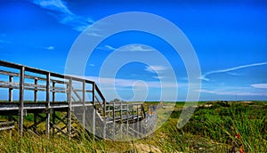 Path over Dunes on Plum Island Beach