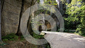 The path among the rocks in The AdrÅ¡pach-Teplice Rocks