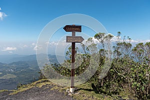 Path Sign on the Pacaya Vocano View Point.