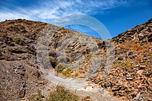 Path on the south coast, Island Lanzarote, Canary Islands, Spain, Europe photo