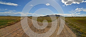 Path splits two directions, fork in the road