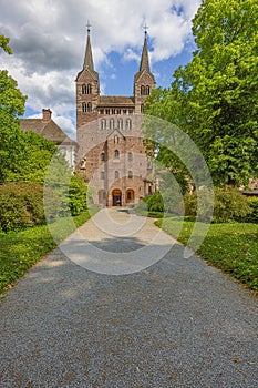 The path to the church of the Abbey of Corvey