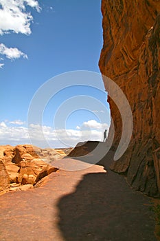 Path to delicate arch, arches national park,, utah