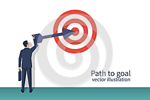 Path to goal. Business concept vector
