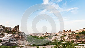 path to Goreme town from mountain valley