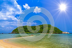 Path to Ko Ma island, Mae Haad Beach, Koh Phangan, Suratthani, T