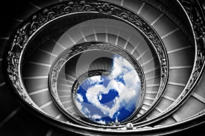 Path to love - the famous spiral stairs in vatican museum (Rome)