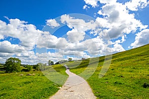 A path to Malham Cove Yorkshire Dales, England, UK