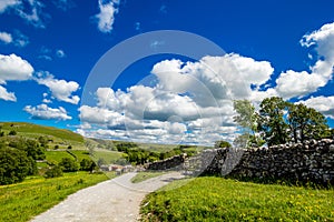 A path to Malham Cove Yorkshire Dales National Park Tourist Attraction, England, UK