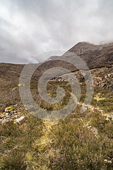 Path to Marsco in the Cuillin on the Isle of Skye.