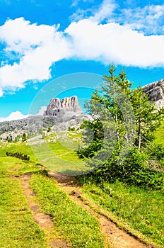 The path to Monte Averau, Dolomites Italy