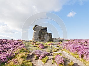 Path to Mother Cap rock formation in Derbyshire