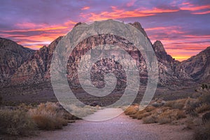 Path to Mount Wilson in Red Rock Canyon Conservation Area