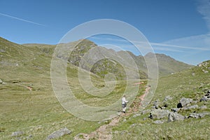 Path to Pike of Blisco beneath Crinkle Crags, Lake District