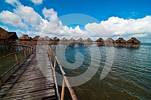 The path to the romantic bungalows resort photo