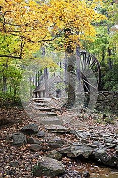 Path to Rustic water mill