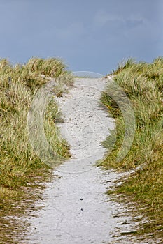 Path to sand beach in Inisheer, Aran Islands, Ireland