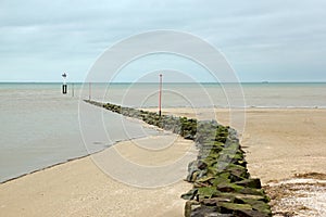 A path to the sea. Beach of Trouville France.