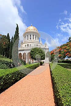Path to the Shrine of the Bab, Haifa - Israel photo