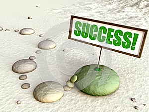 Path to success 3D illustration