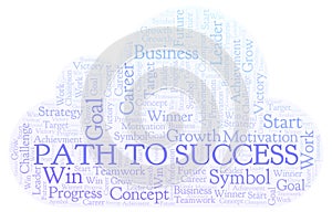 Path To Success word cloud.