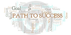 Path To Success word cloud
