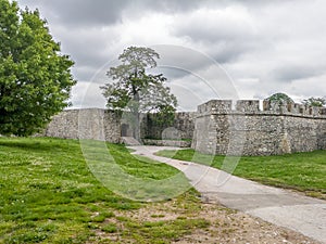 Path to the walls of the Kastel Fort and the side entrance.