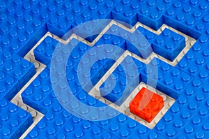 Path trough building blocks