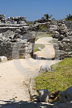 Path in the Tulum Ruins