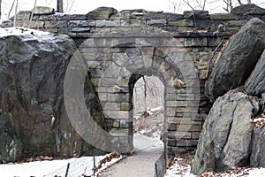 Path under Ramble Stone Arch