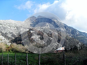 Path and view of Mount Faito in sud Italy.