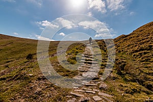 Stone path on mountain