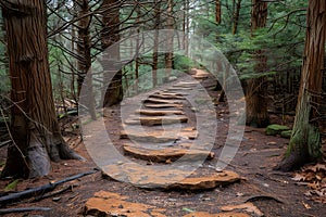 Path Through Whispering Pines - Serenity Trail. Concept Nature Photography, Forest Scenery,