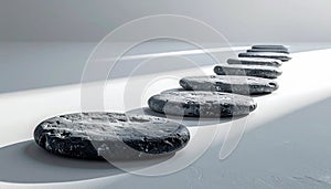 Path of Zen Stones Leading to Progress