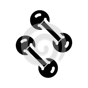 Pathogen bacteria glyph icon vector isolated illustration