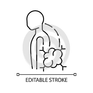 Pathologic scoliosis linear icon