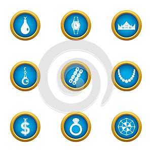 Pathos icons set, flat style