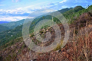 Paths lost along the paths of the Apuan Alps in Tuscany. Gothic line dating back to the World War. forgotten and abandoned places