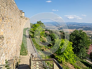 Pathway along the city walls, Volterra, Italy