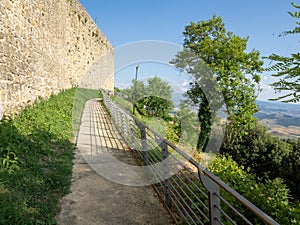 Pathway along the city walls, Volterra, Italy