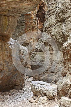 Pathway at Imbros Gorge. Crete. Greece photo