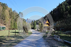 Pathway in Kur valley in Mala Fatra near Krasnany village