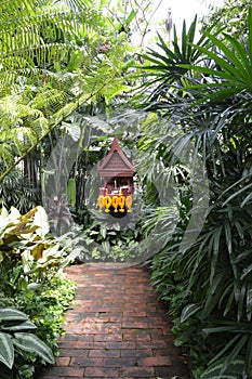 Pathway Through The Tropical Garden to the spirt house photo