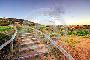 Pathway with stairs at Hallett Cove Boardwalk