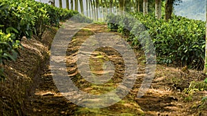 Pathway in the tea plantage