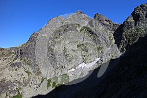 Pathway to Chata pod Rysmi hut near Rysy peak, High Tatras