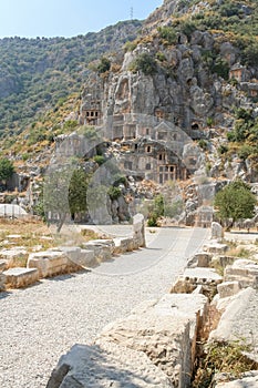 Lycian Tombs in Myra, Turkey, Demre