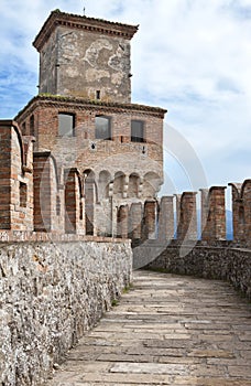 Pathway to a medieval tower